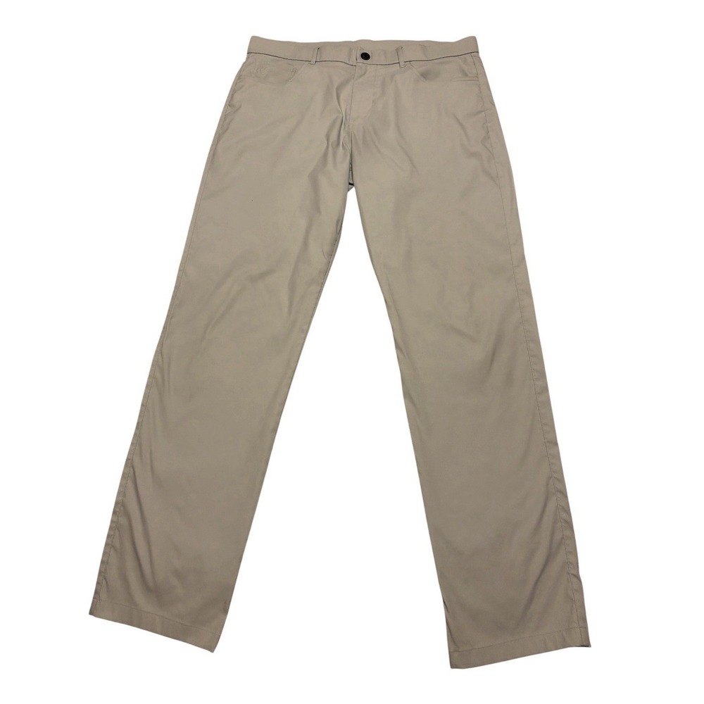Greyson Golf Pants Mens 36 Light Grey Flat Front Straight Fit Stretch 5 pocket